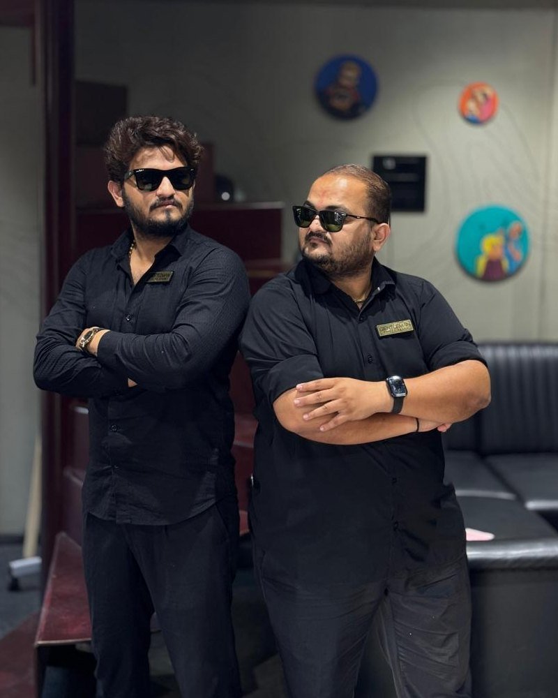 Sunny Hirani and Ravi Hirani at Gentleman Unisex Salon
